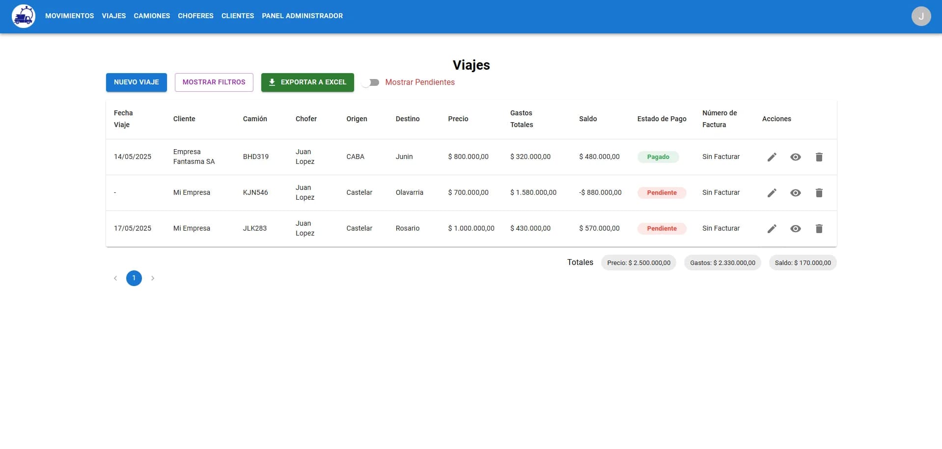 Logistics Company Management System